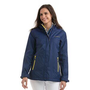 Vineyard Vines Women's Blue Navy  Stow & Go Rain Waterproof Coat Jacket Size M